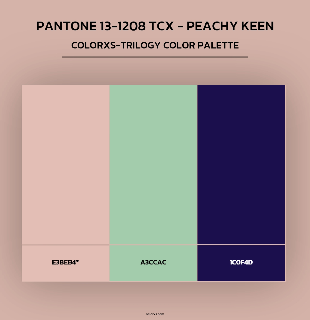 PANTONE 13-1208 TCX - Peachy Keen - Colorxs Trilogy Palette