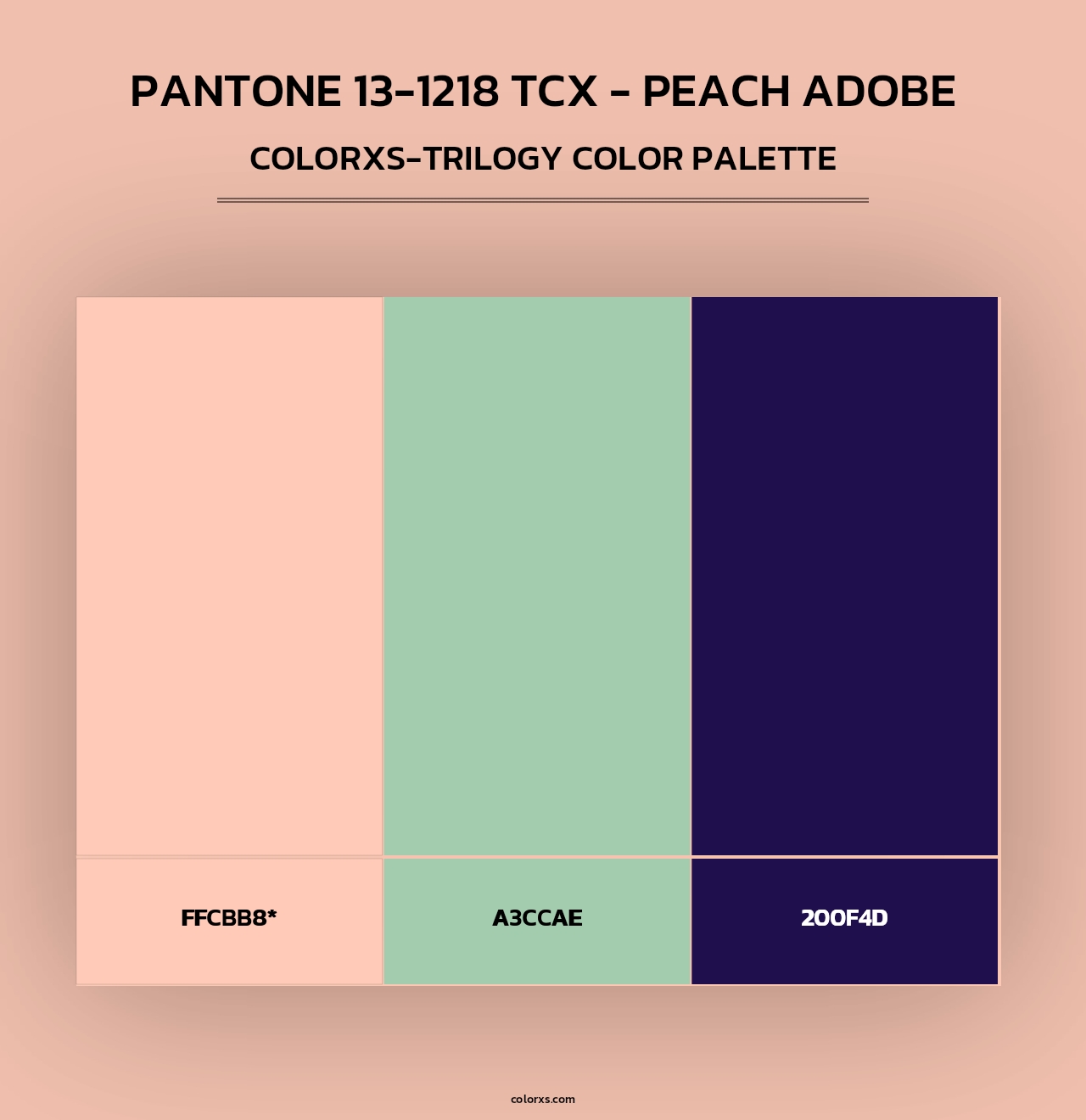 PANTONE 13-1218 TCX - Peach Adobe - Colorxs Trilogy Palette
