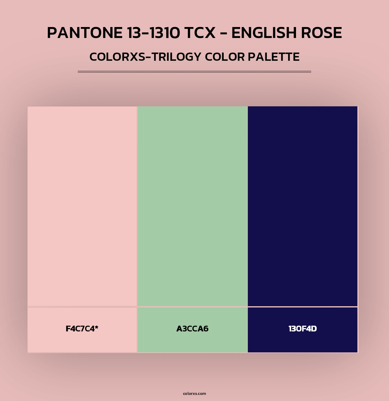 PANTONE 13-1310 TCX - English Rose - Colorxs Trilogy Palette