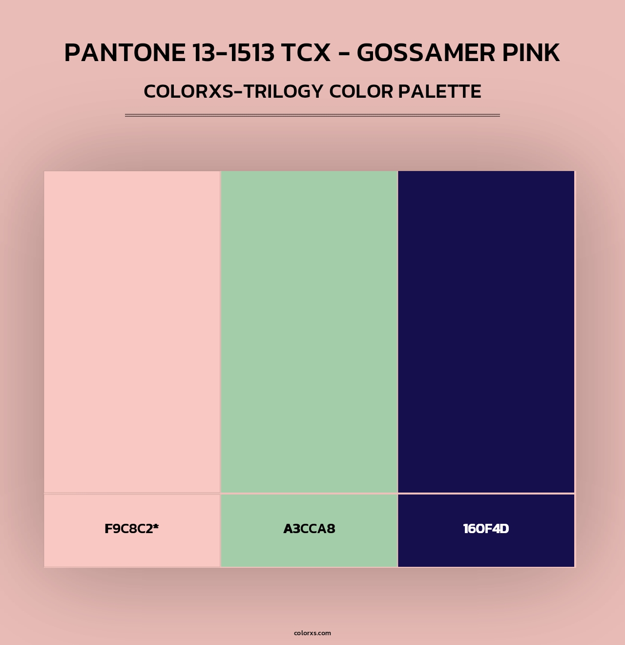 Pantone 13-1513 TCX - Gossamer Pink - Colorxs Trilogy Palette