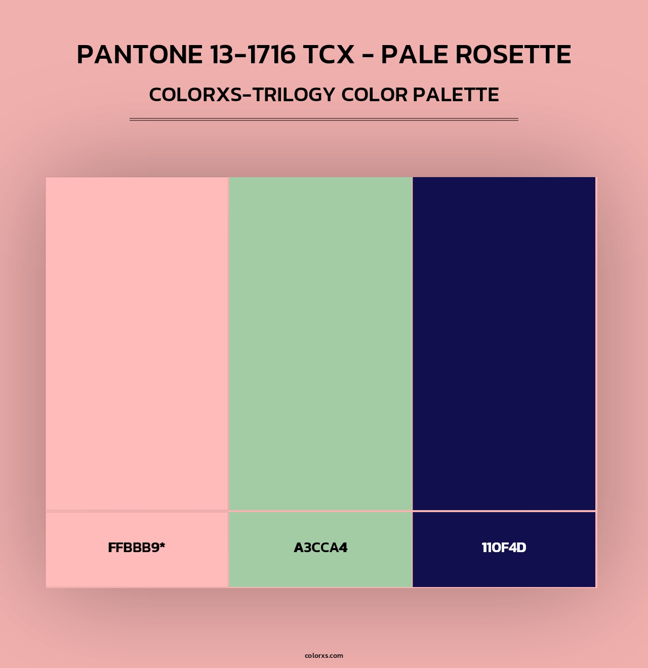 PANTONE 13-1716 TCX - Pale Rosette - Colorxs Trilogy Palette