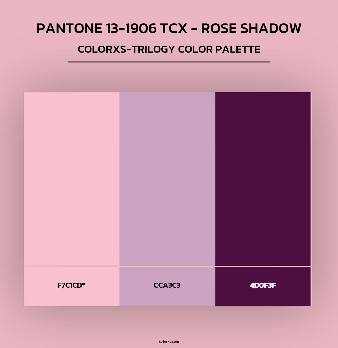 PANTONE 13-1906 TCX - Rose Shadow - Colorxs Trilogy Palette