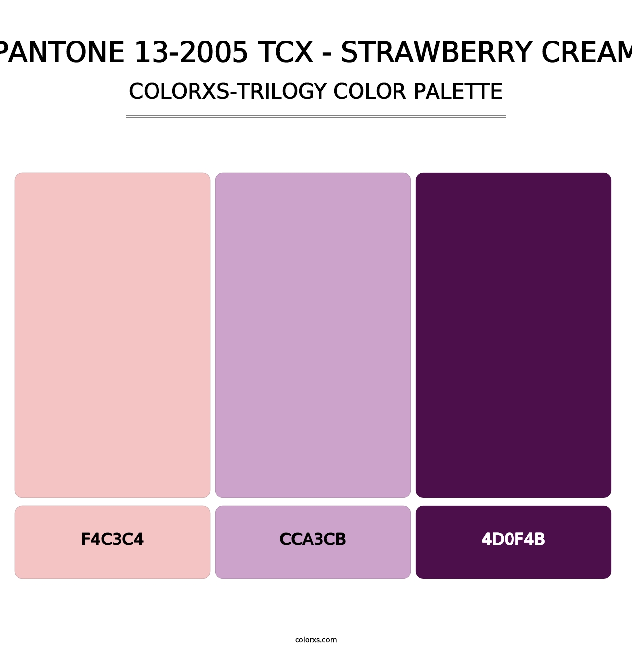 PANTONE 13-2005 TCX - Strawberry Cream - Colorxs Trilogy Palette