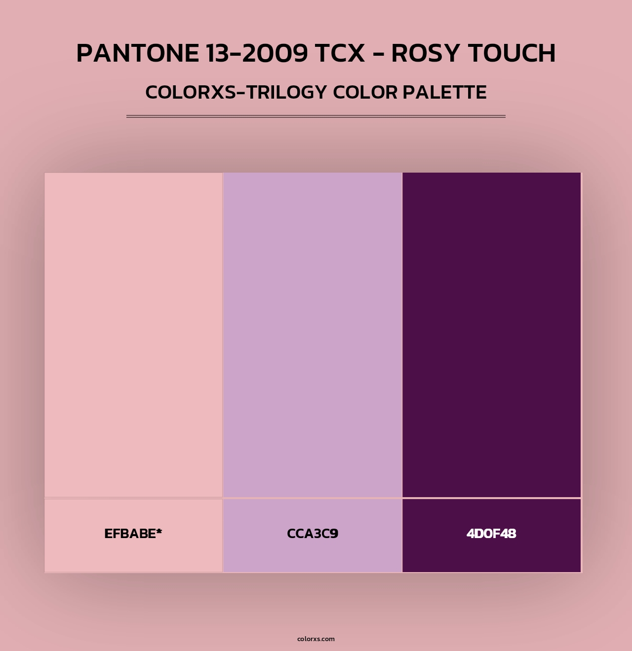 PANTONE 13-2009 TCX - Rosy Touch - Colorxs Trilogy Palette
