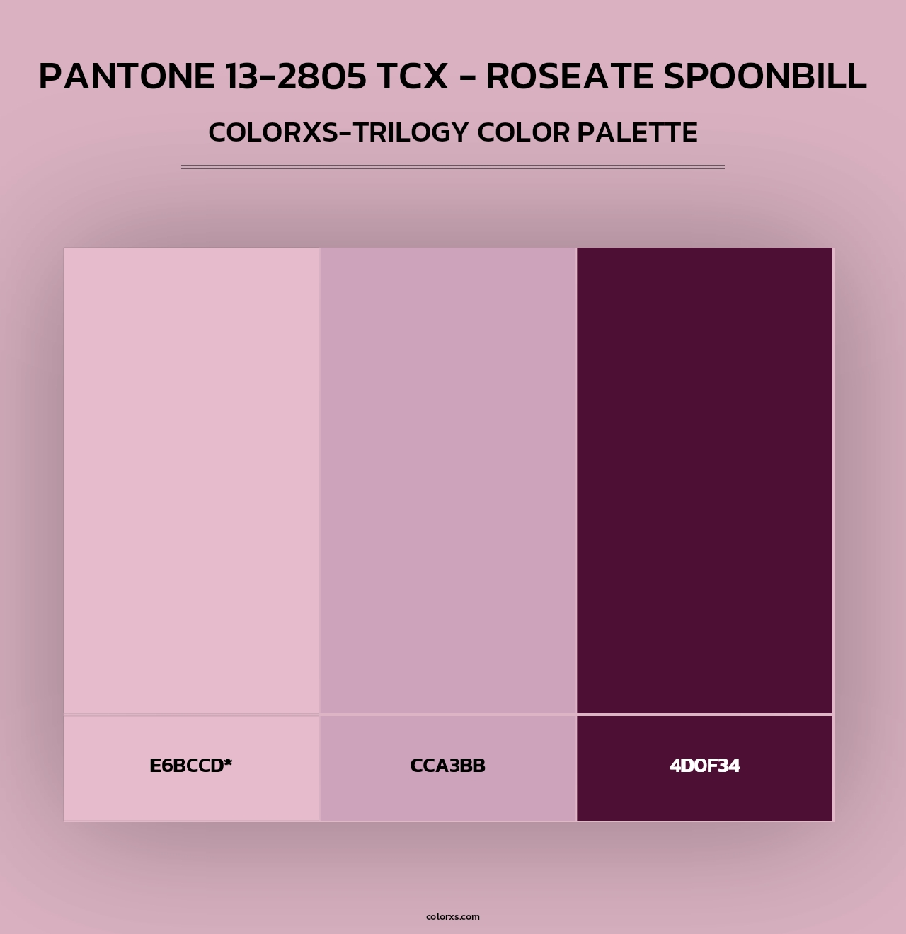 PANTONE 13-2805 TCX - Roseate Spoonbill - Colorxs Trilogy Palette