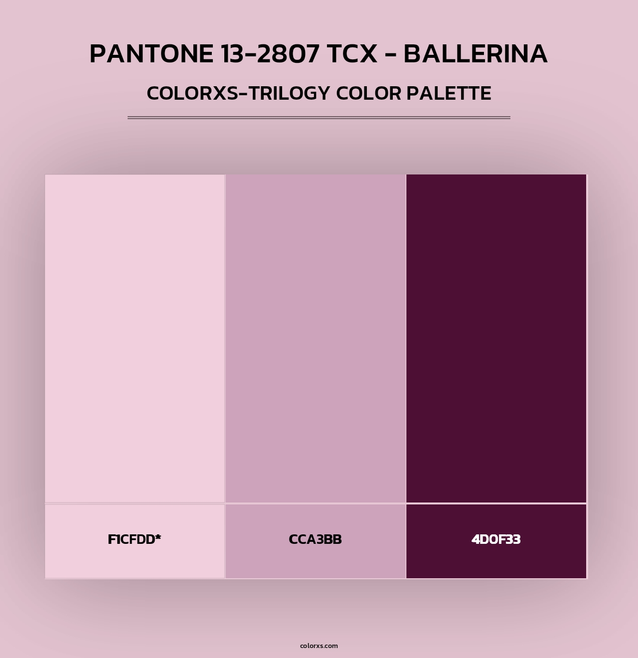 PANTONE 13-2807 TCX - Ballerina - Colorxs Trilogy Palette