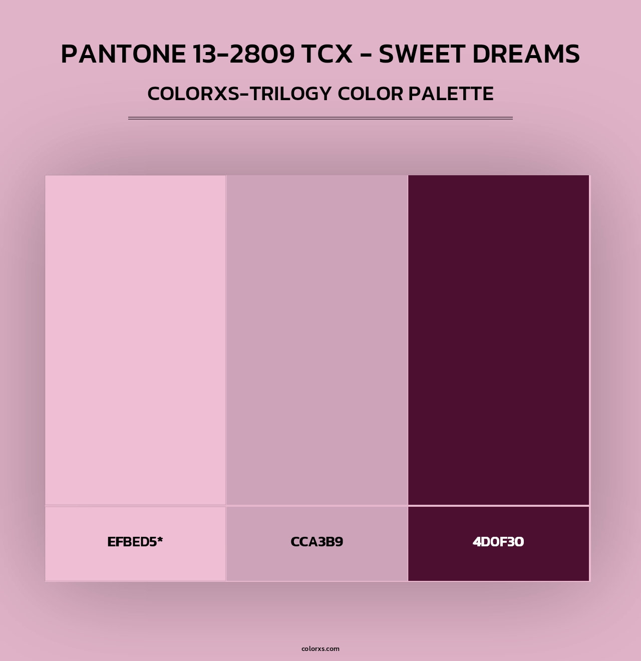 Pantone 13-2809 TCX - Sweet Dreams - Colorxs Trilogy Palette