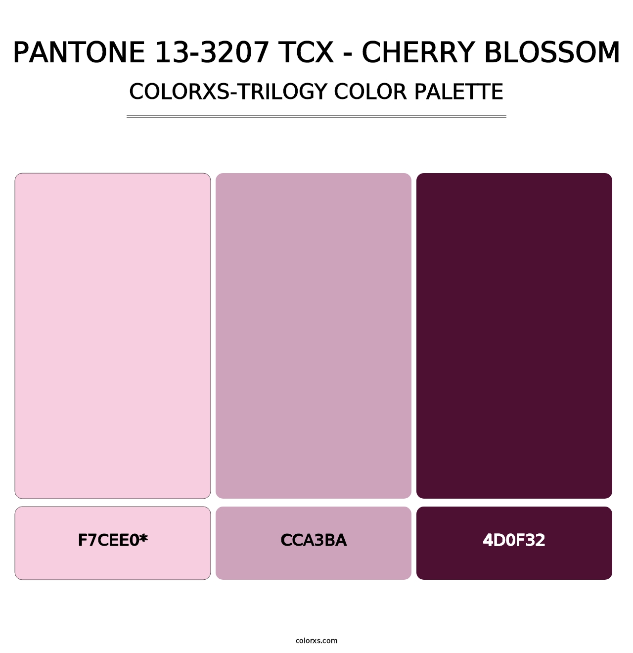 PANTONE 13-3207 TCX - Cherry Blossom - Colorxs Trilogy Palette