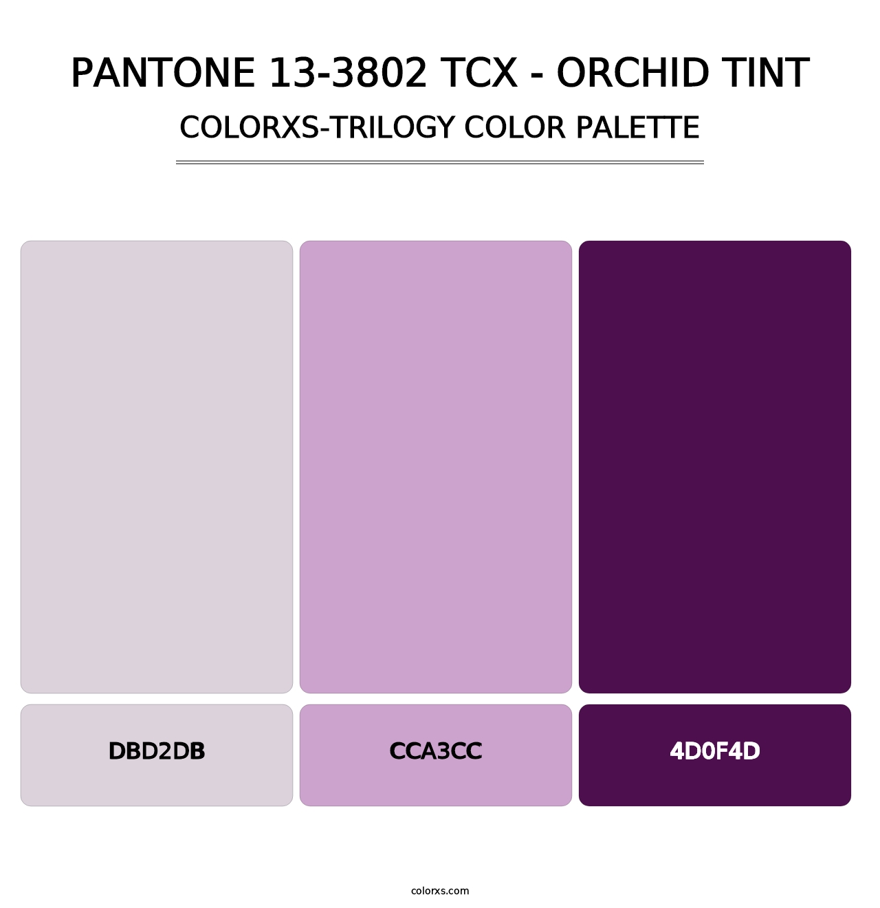 PANTONE 13-3802 TCX - Orchid Tint - Colorxs Trilogy Palette