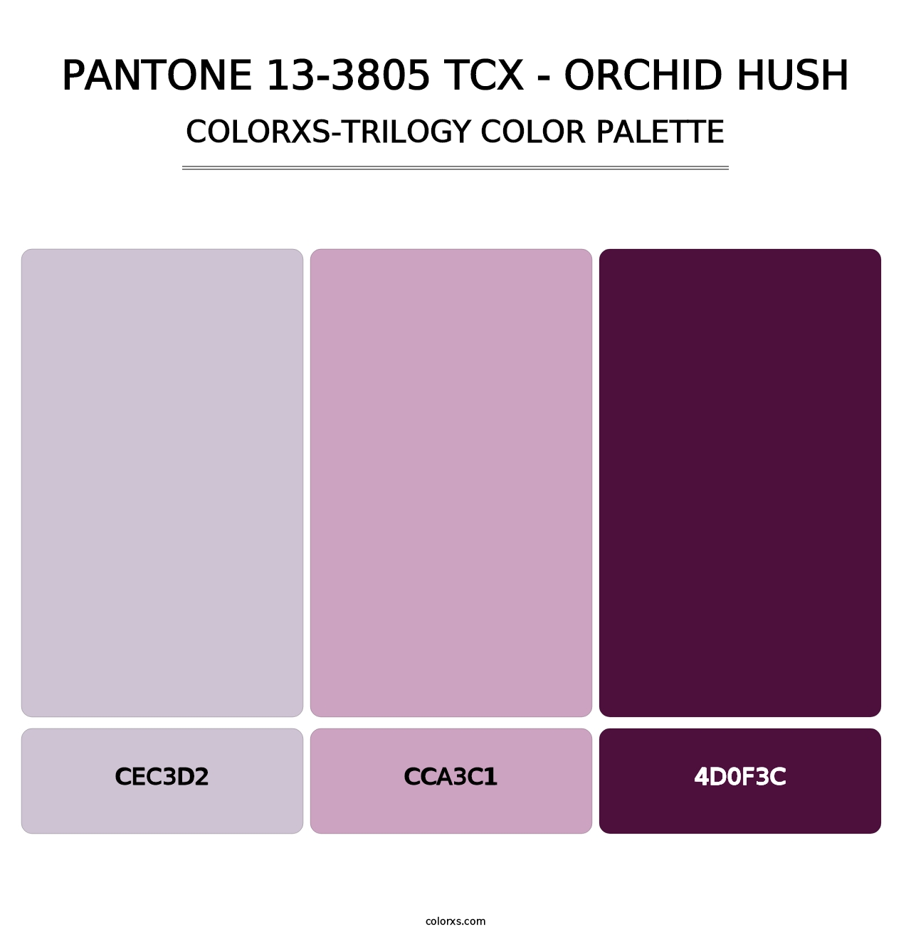 PANTONE 13-3805 TCX - Orchid Hush - Colorxs Trilogy Palette