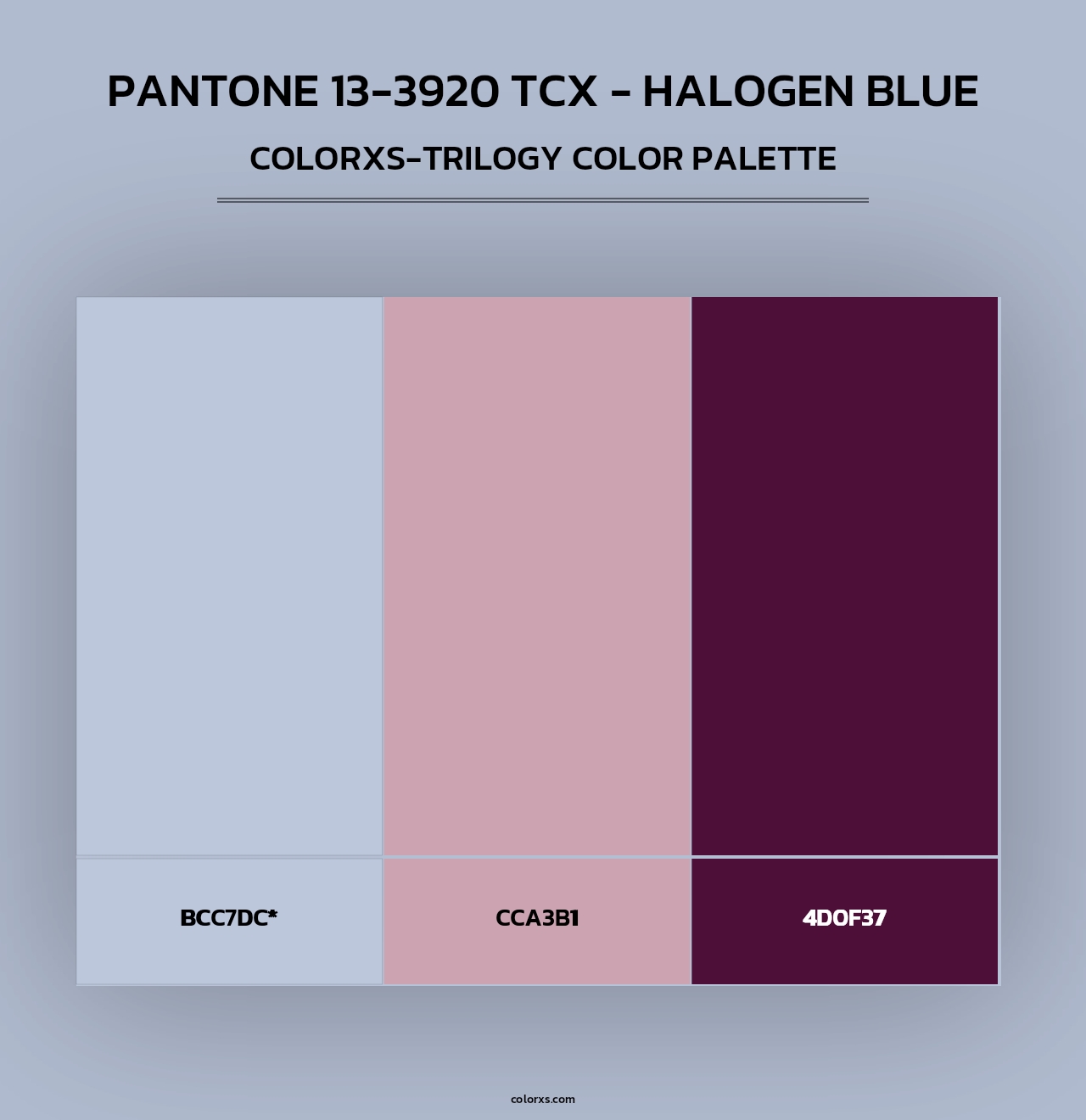 Pantone 13-3920 TCX - Halogen Blue - Colorxs Trilogy Palette