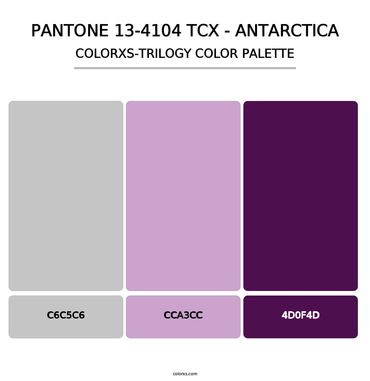 PANTONE 13-4104 TCX - Antarctica - Colorxs Trilogy Palette