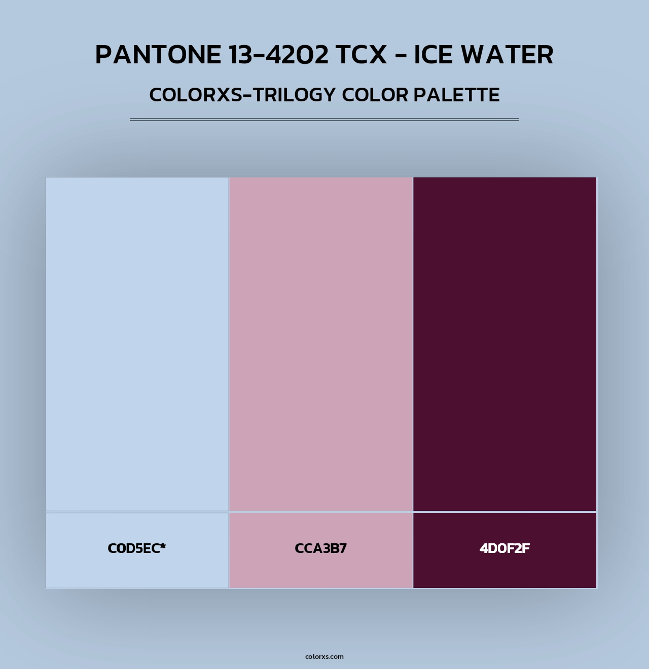 PANTONE 13-4202 TCX - Ice Water - Colorxs Trilogy Palette