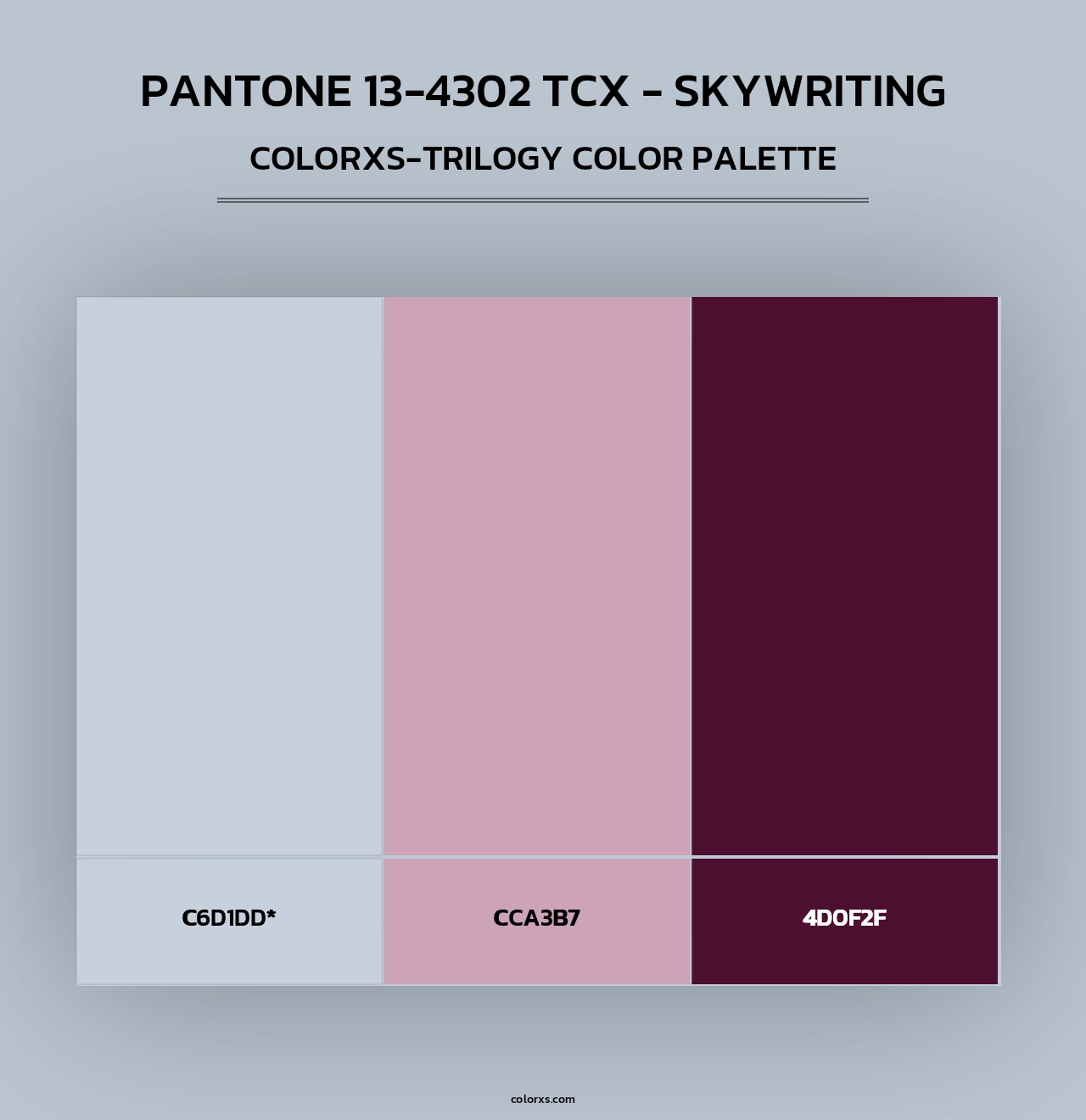 PANTONE 13-4302 TCX - Skywriting - Colorxs Trilogy Palette