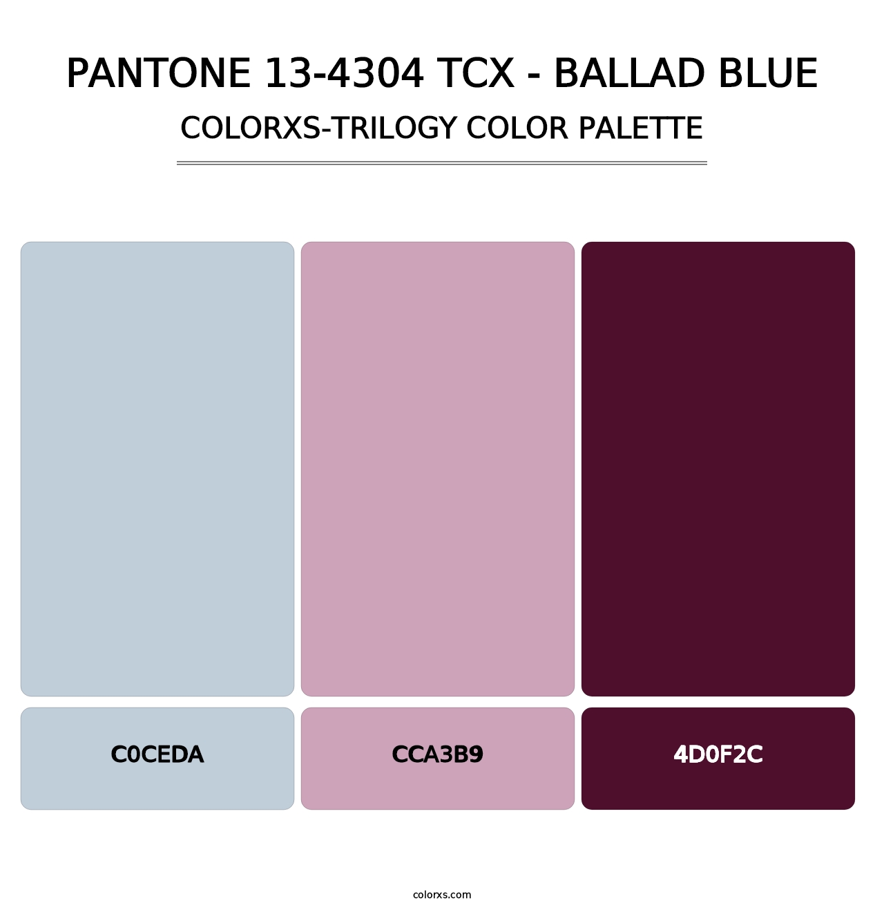 PANTONE 13-4304 TCX - Ballad Blue - Colorxs Trilogy Palette