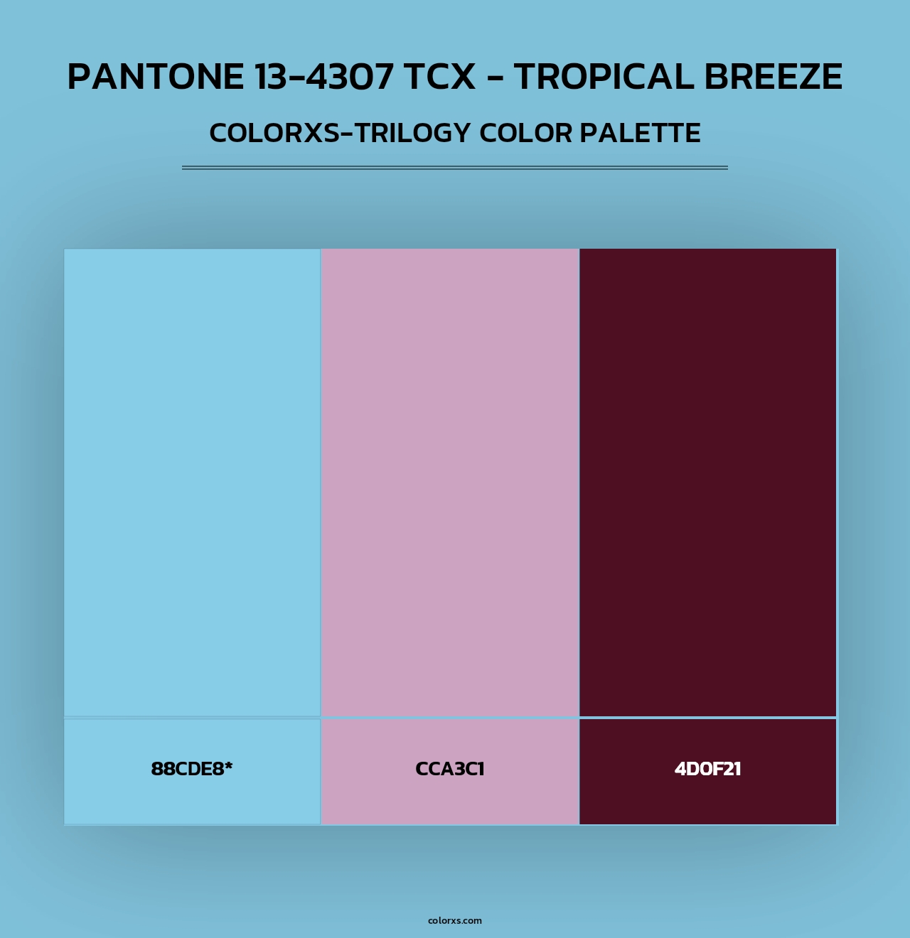 PANTONE 13-4307 TCX - Tropical Breeze - Colorxs Trilogy Palette