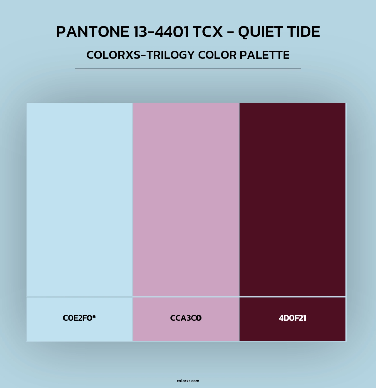 PANTONE 13-4401 TCX - Quiet Tide - Colorxs Trilogy Palette
