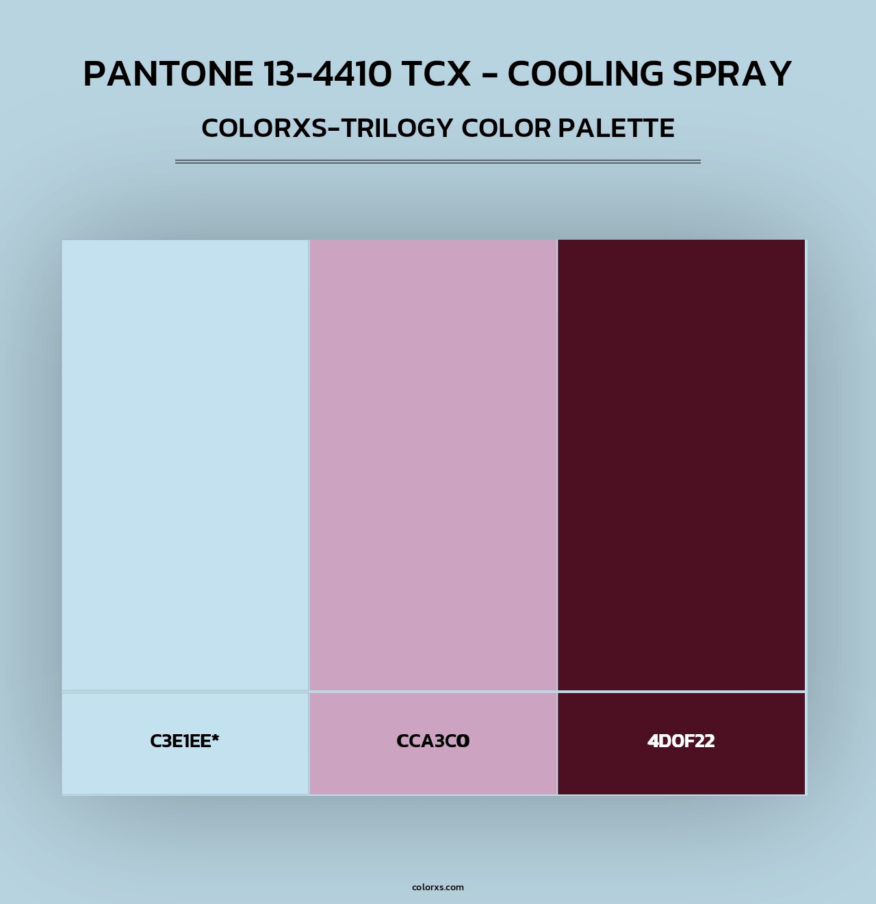 PANTONE 13-4410 TCX - Cooling Spray - Colorxs Trilogy Palette