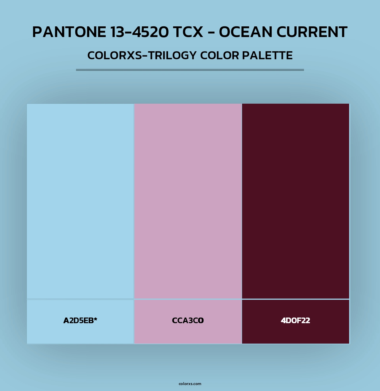PANTONE 13-4520 TCX - Ocean Current - Colorxs Trilogy Palette