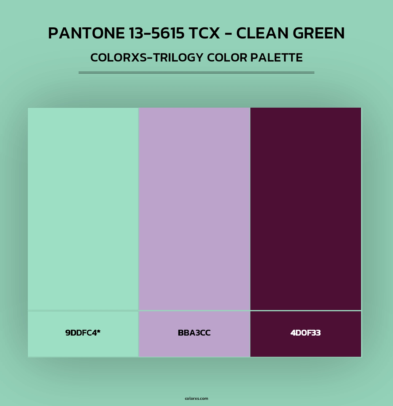 PANTONE 13-5615 TCX - Clean Green - Colorxs Trilogy Palette