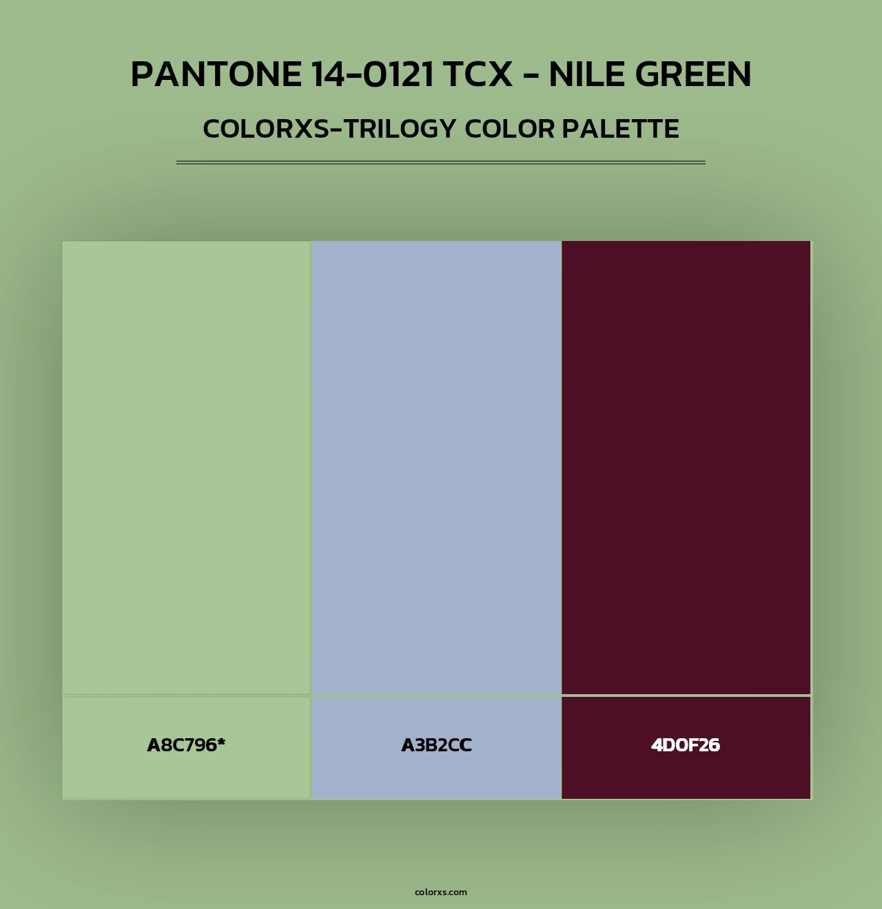 PANTONE 14-0121 TCX - Nile Green - Colorxs Trilogy Palette