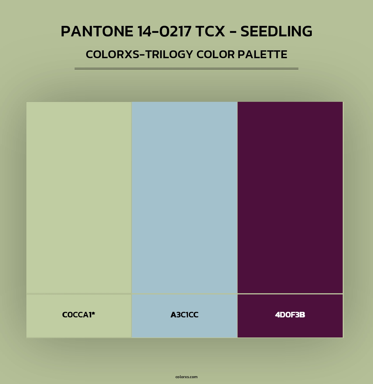 PANTONE 14-0217 TCX - Seedling - Colorxs Trilogy Palette
