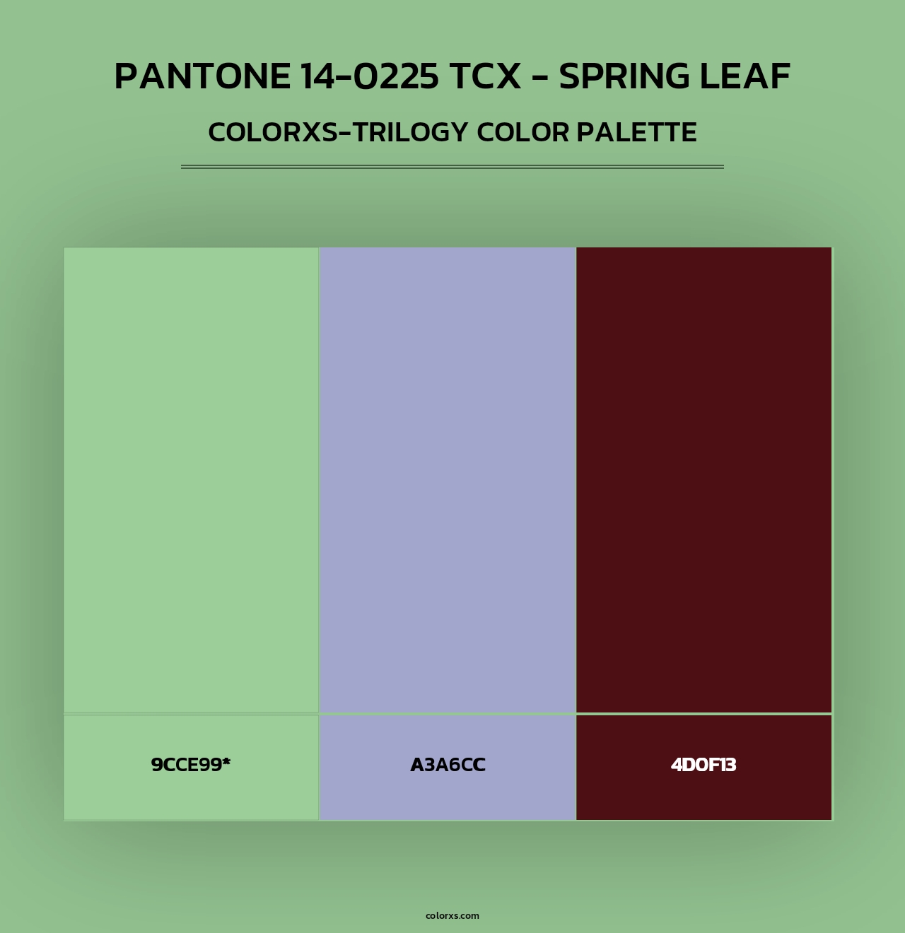 PANTONE 14-0225 TCX - Spring Leaf - Colorxs Trilogy Palette