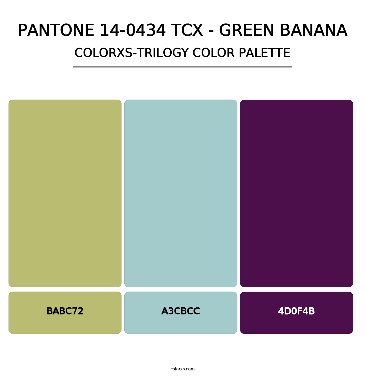 PANTONE 14-0434 TCX - Green Banana - Colorxs Trilogy Palette