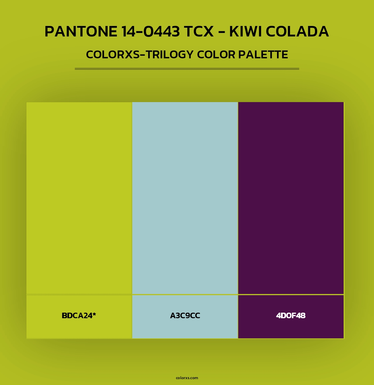 PANTONE 14-0443 TCX - Kiwi Colada - Colorxs Trilogy Palette