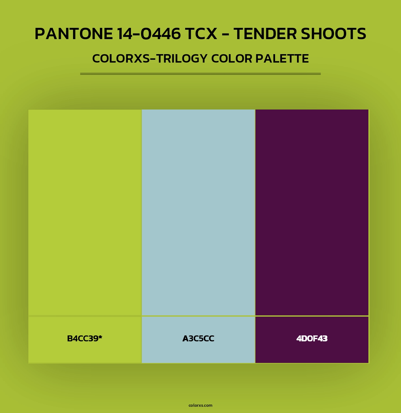 PANTONE 14-0446 TCX - Tender Shoots - Colorxs Trilogy Palette