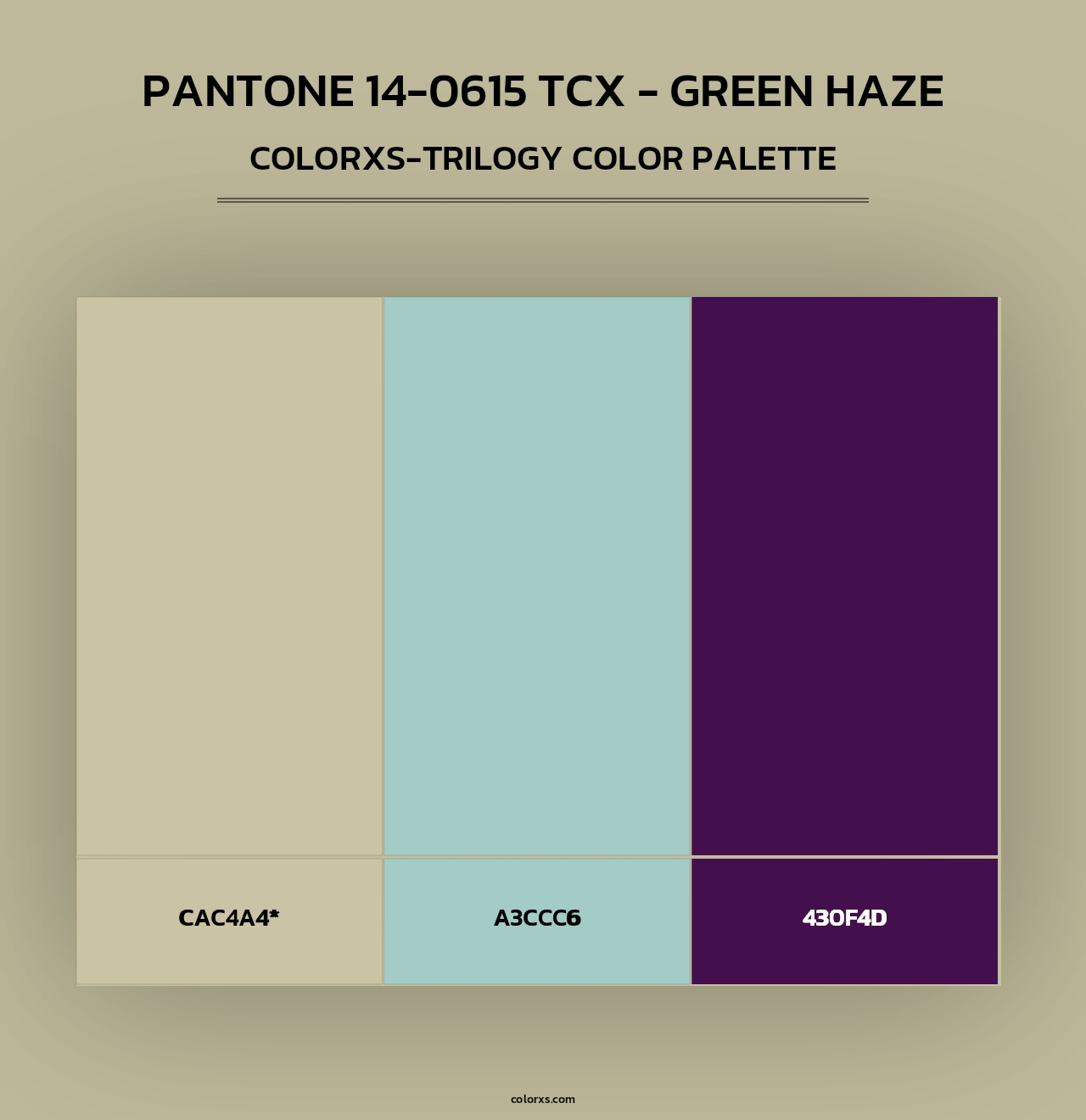 PANTONE 14-0615 TCX - Green Haze - Colorxs Trilogy Palette