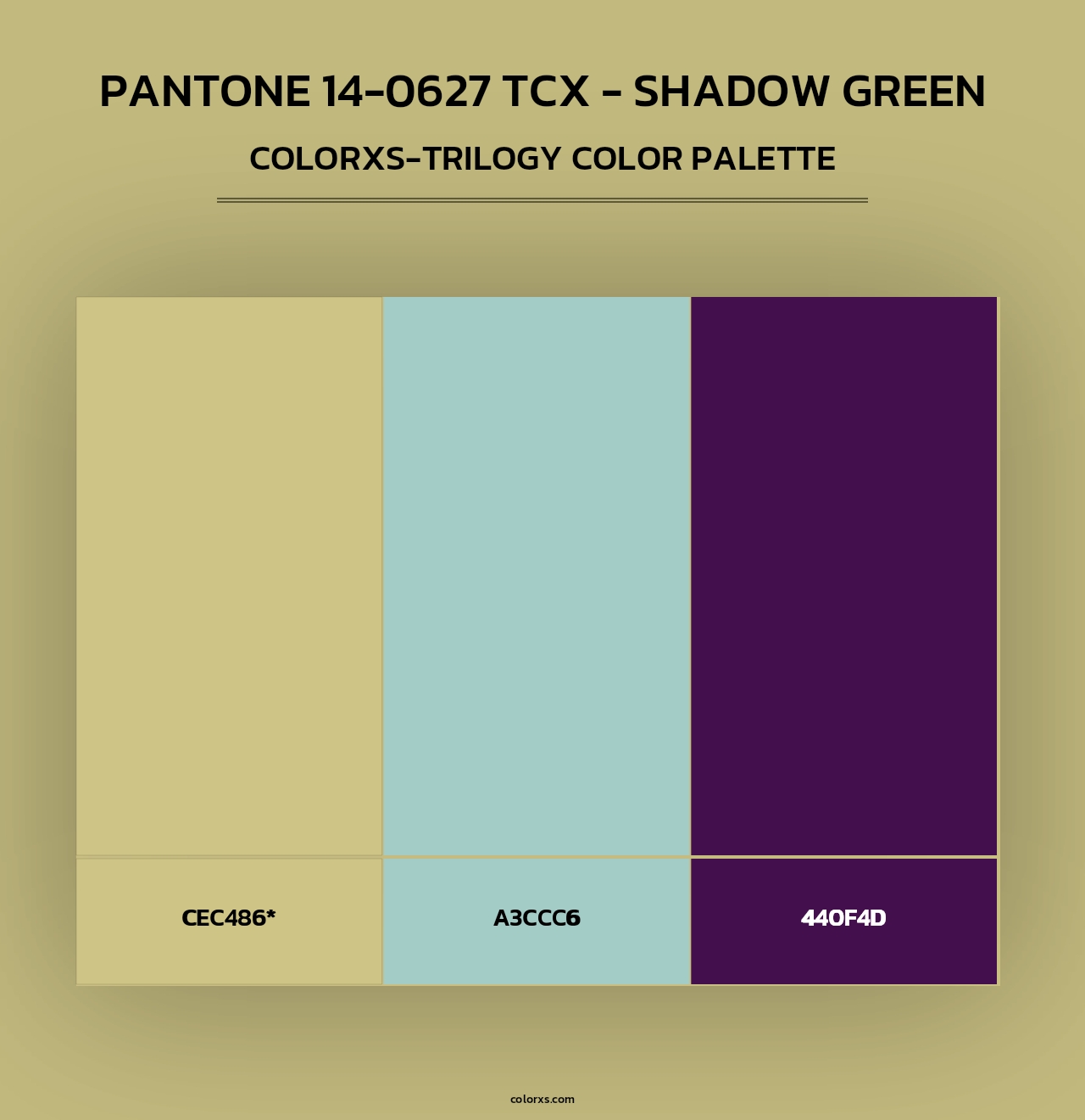 PANTONE 14-0627 TCX - Shadow Green - Colorxs Trilogy Palette