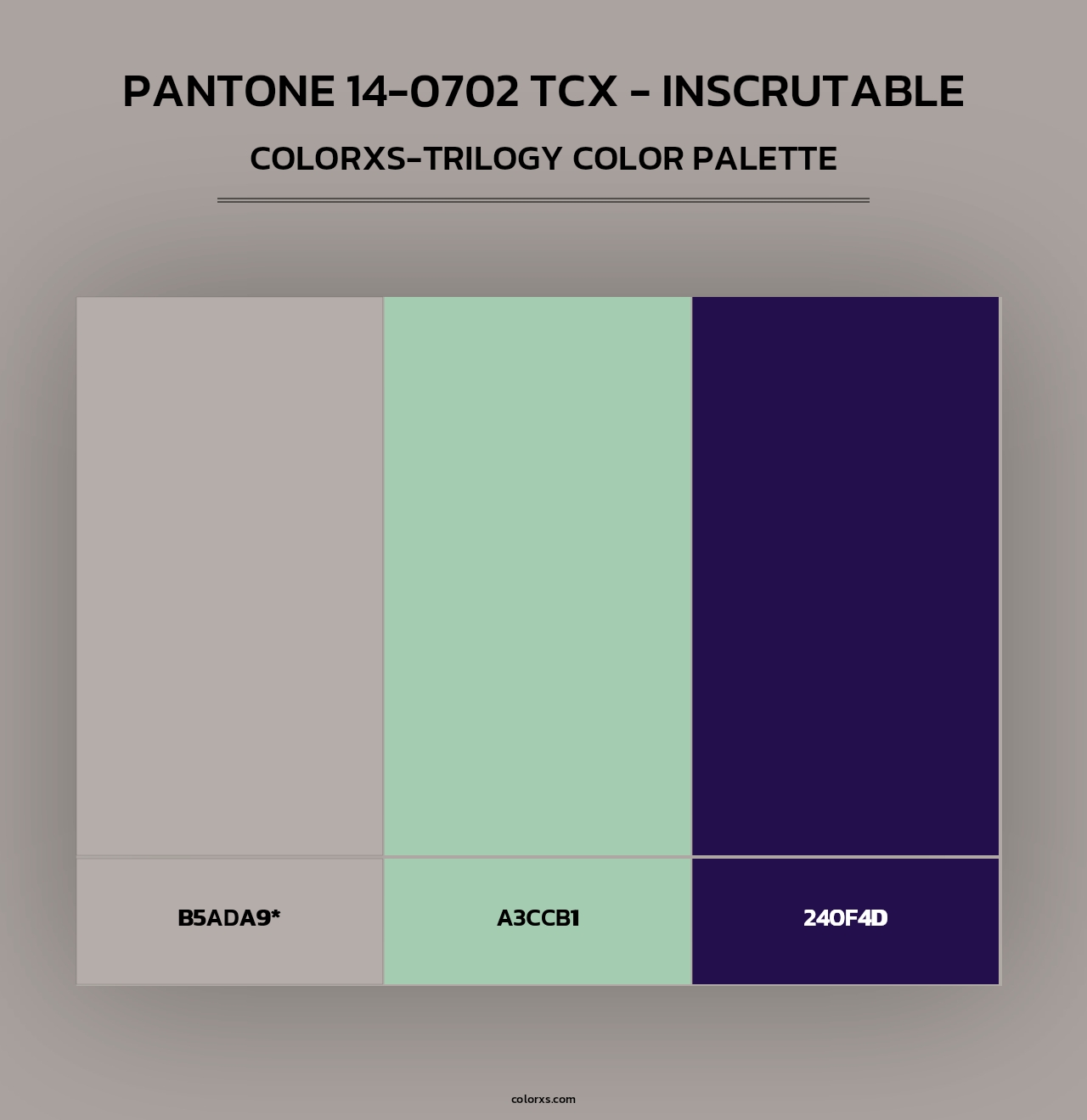 PANTONE 14-0702 TCX - Inscrutable - Colorxs Trilogy Palette