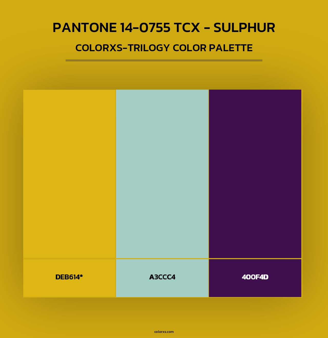 PANTONE 14-0755 TCX - Sulphur - Colorxs Trilogy Palette