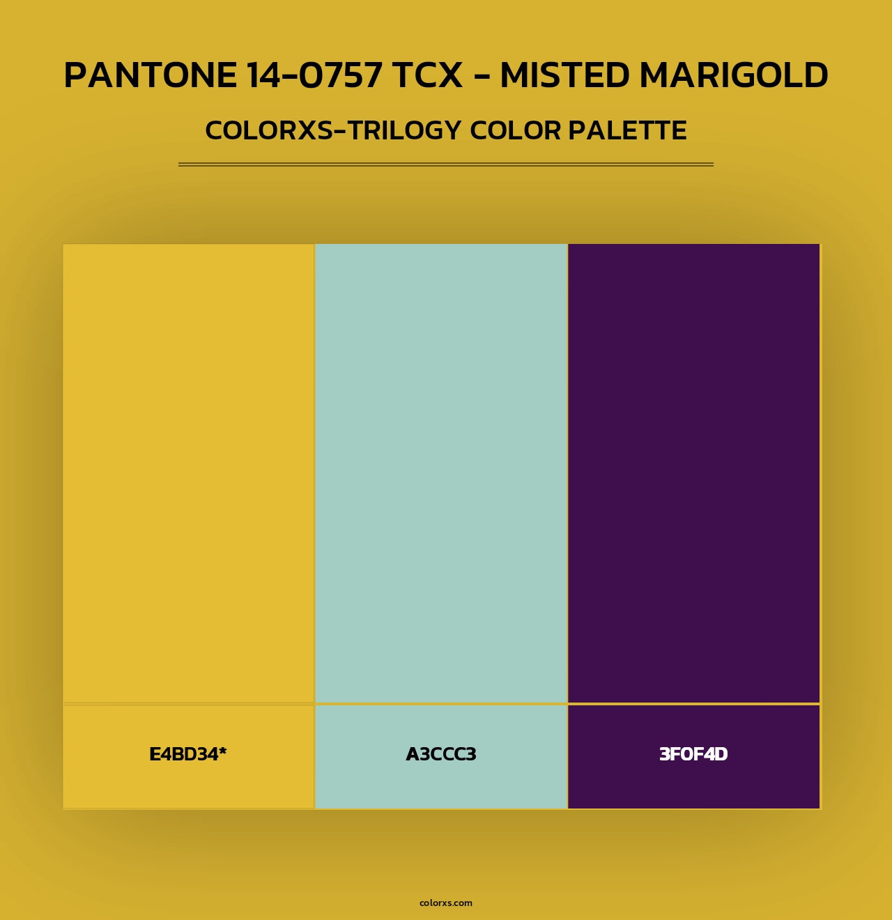 PANTONE 14-0757 TCX - Misted Marigold - Colorxs Trilogy Palette