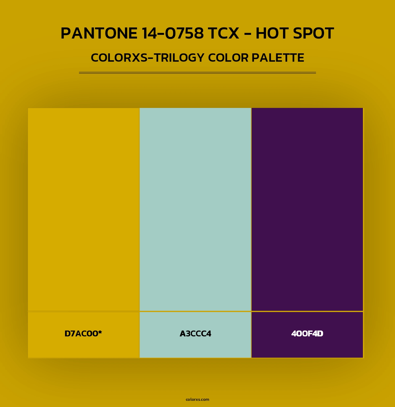 PANTONE 14-0758 TCX - Hot Spot - Colorxs Trilogy Palette