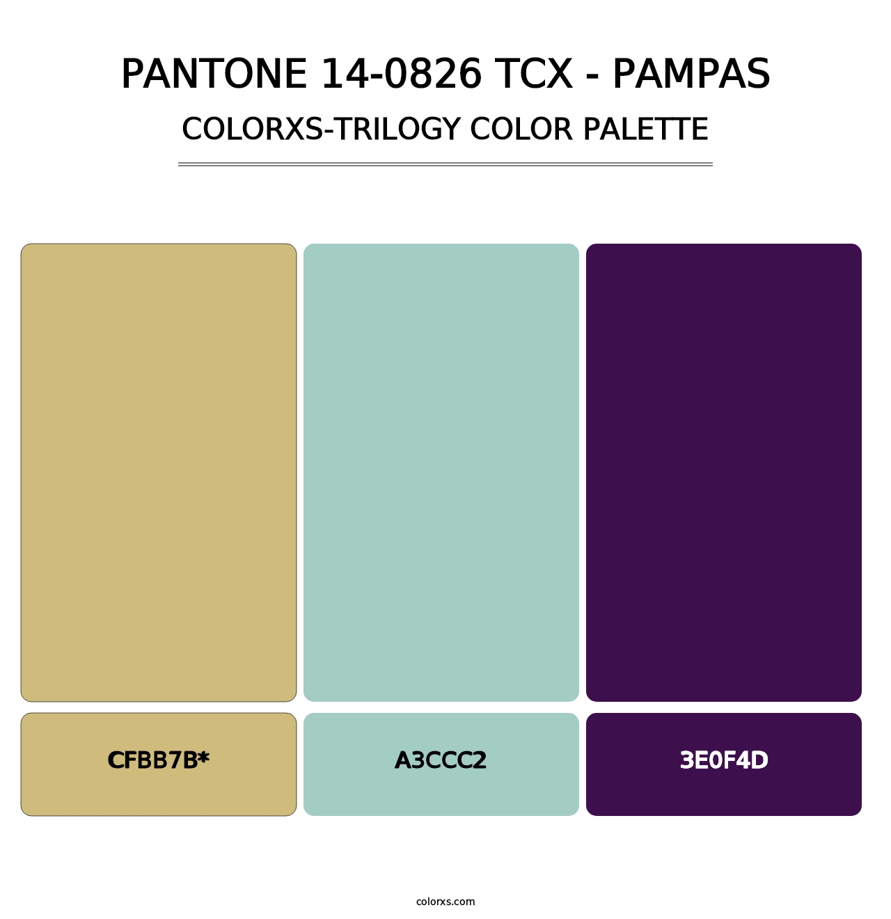 PANTONE 14-0826 TCX - Pampas - Colorxs Trilogy Palette