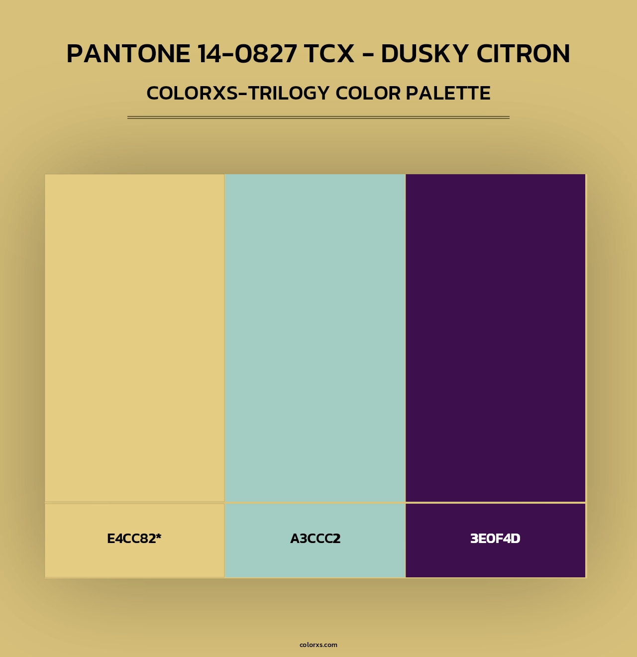 PANTONE 14-0827 TCX - Dusky Citron - Colorxs Trilogy Palette