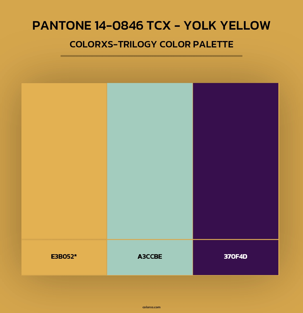 PANTONE 14-0846 TCX - Yolk Yellow - Colorxs Trilogy Palette
