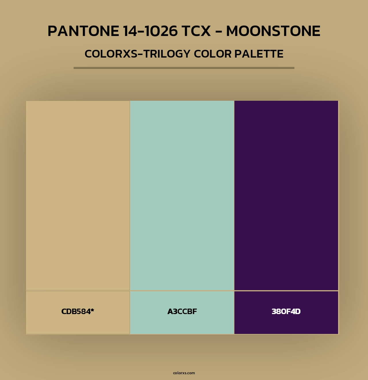 PANTONE 14-1026 TCX - Moonstone - Colorxs Trilogy Palette