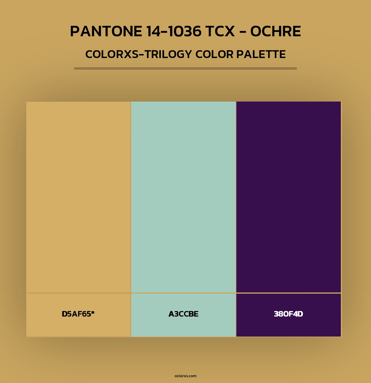 Pantone 14-1036 TCX - Ochre - Colorxs Trilogy Palette