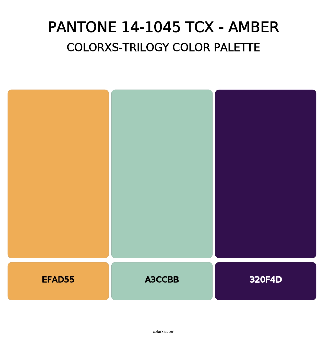 PANTONE 14-1045 TCX - Amber - Colorxs Trilogy Palette