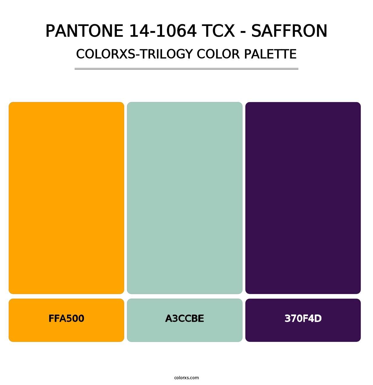 PANTONE 14-1064 TCX - Saffron - Colorxs Trilogy Palette