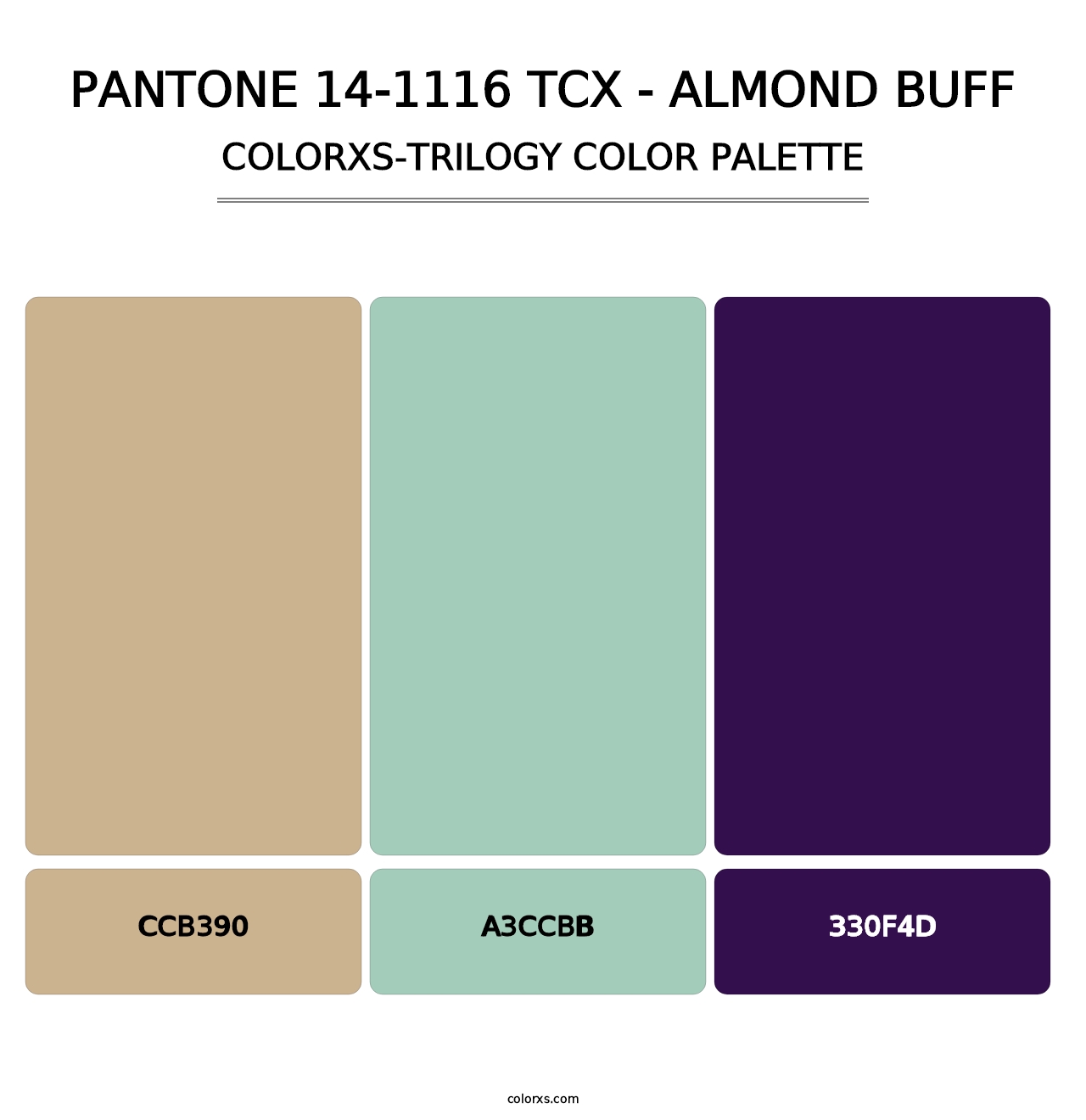 PANTONE 14-1116 TCX - Almond Buff - Colorxs Trilogy Palette