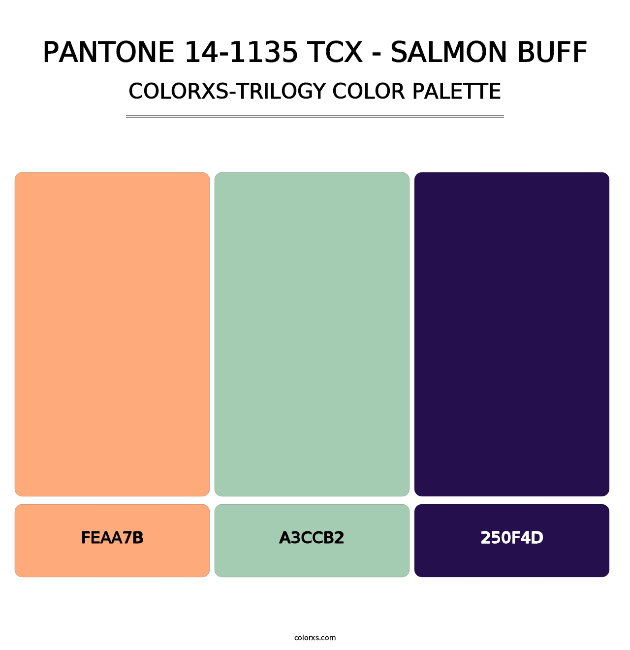 PANTONE 14-1135 TCX - Salmon Buff - Colorxs Trilogy Palette