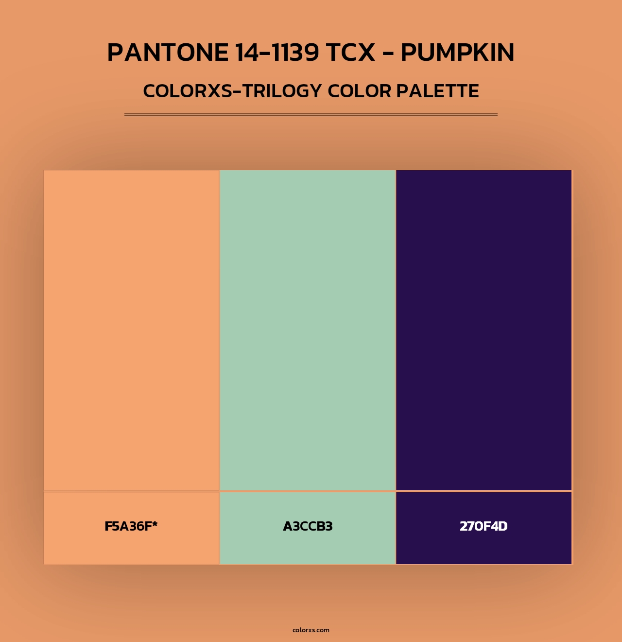 PANTONE 14-1139 TCX - Pumpkin - Colorxs Trilogy Palette