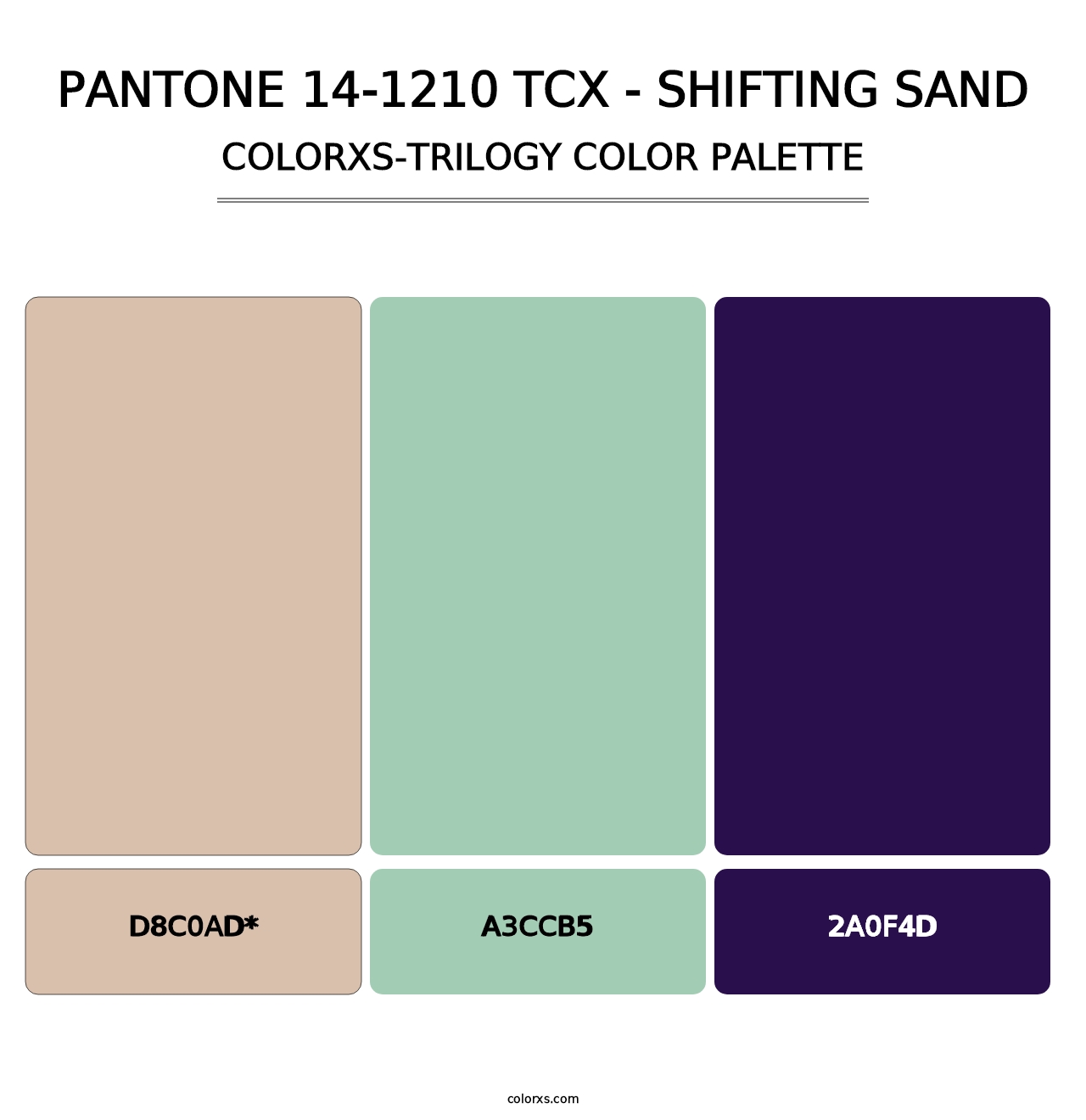 PANTONE 14-1210 TCX - Shifting Sand - Colorxs Trilogy Palette