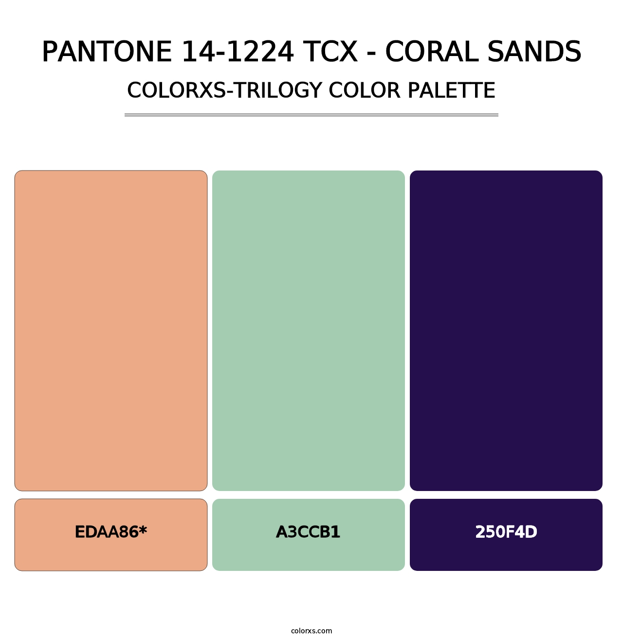 PANTONE 14-1224 TCX - Coral Sands - Colorxs Trilogy Palette