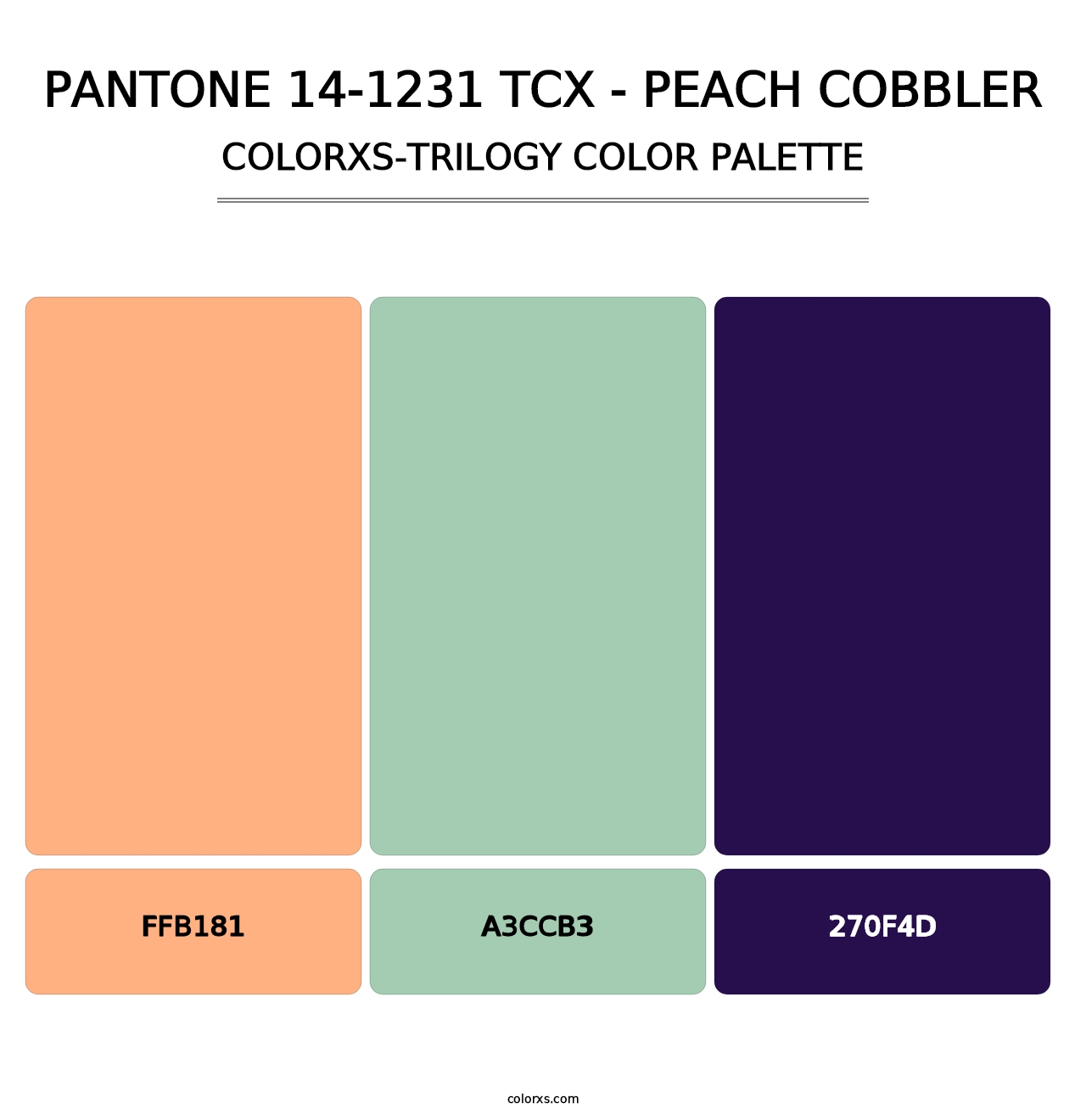 PANTONE 14-1231 TCX - Peach Cobbler - Colorxs Trilogy Palette