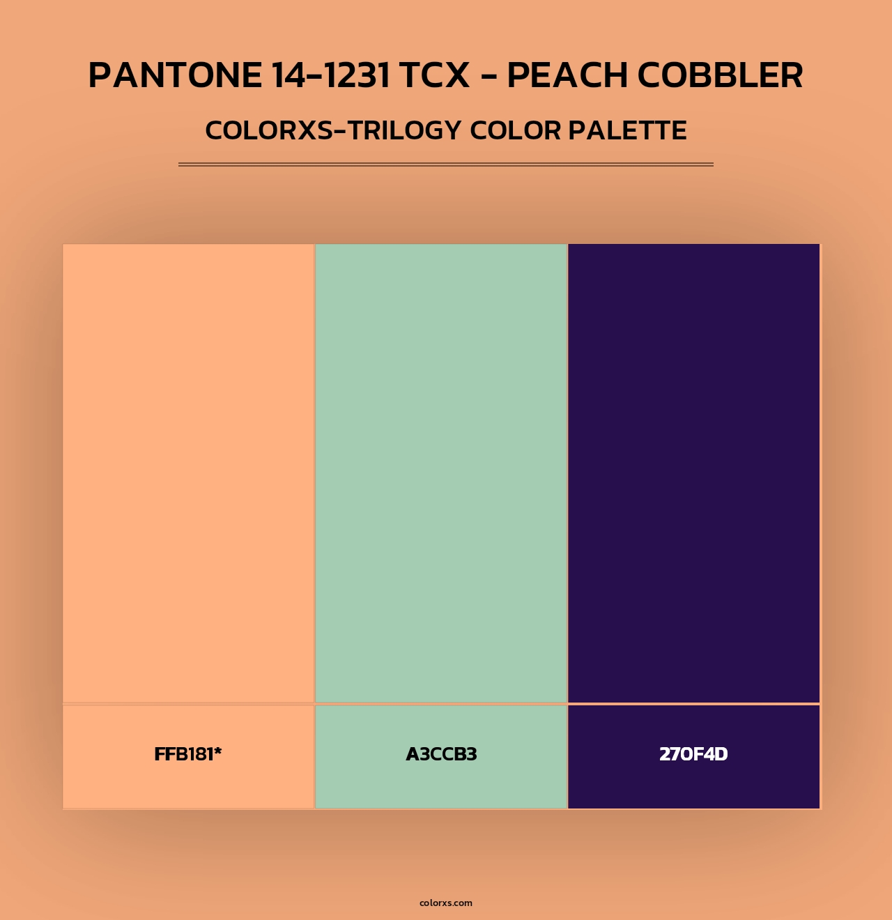 PANTONE 14-1231 TCX - Peach Cobbler - Colorxs Trilogy Palette